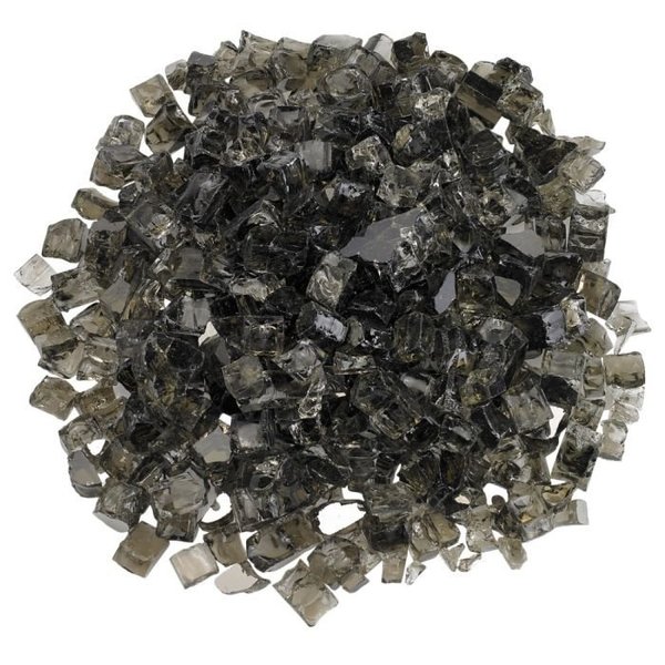 American Fire Glass 1/2 in Bronze Reflective Fire Glass, 10 Lb Bag AFF-BRZRF12-10